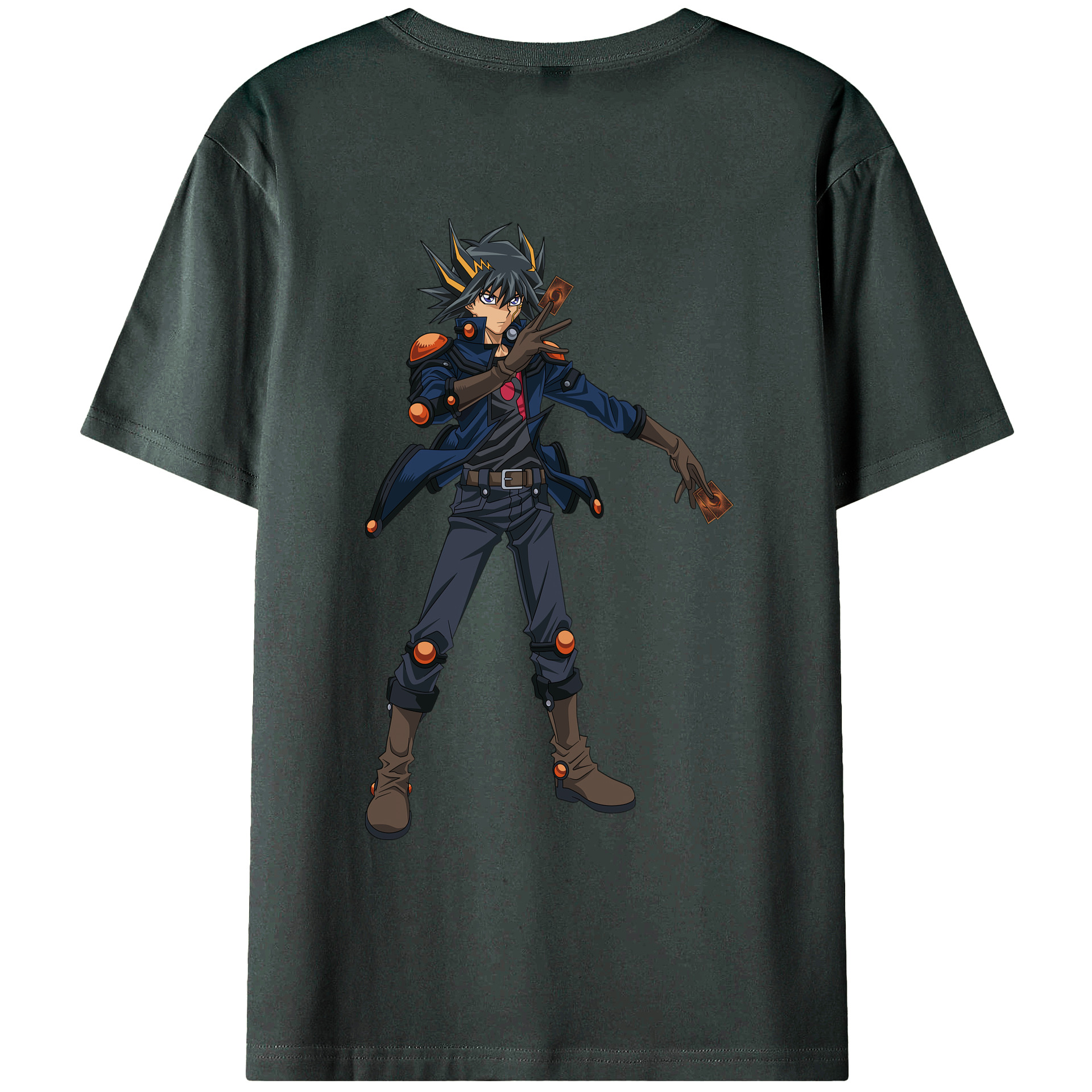 （画像用） 遊☆戯☆王 Yu-Gi-Oh! 綿100％ メンズ半袖Tシャツ（バックプリント） 通気性